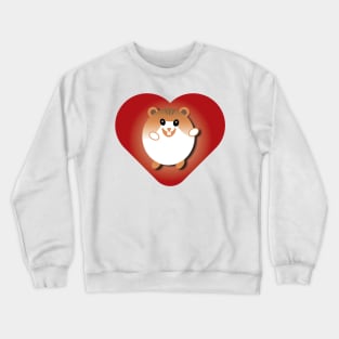 Hamster love: Fudge the Syrian hamster Crewneck Sweatshirt
